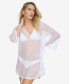 ფოტო #1 პროდუქტის Women's Zig-Zag Mesh Tunic Cover-Up