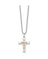 Фото #3 товара Chisel 14k Gold tone Accent Crucifix Pendant Ball Chain Necklace