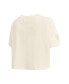 Women's Cream Brooklyn Nets Neutral Boxy Crop T-shirt