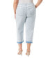 ფოტო #2 პროდუქტის Trendy Plus Size Melody Cropped Wide-Leg Jeans