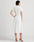 ფოტო #2 პროდუქტის Women's Twist-Front Cotton-Blend Shirtdress