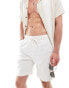 Pull&Bear linen look shorts in ecru