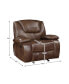 Фото #4 товара White Label Ouray 40" Leather Glider Reclining Chair