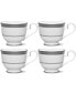 Фото #1 товара Odessa Platinum Set of 4 Cups, Service For 4