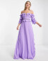 Фото #2 товара Trendyol ruffle bandeau sleeve dress in purple