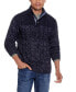 ფოტო #1 პროდუქტის Men's Cable-Knit Ombre Button Mock Neck Sweater