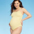 Rib Tie Strap One Piece Maternity Swimsuit - Isabel Maternity by Ingrid &