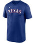 Фото #3 товара Men's Royal Texas Rangers Wordmark Legend T-shirt