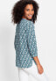 Women's 100% Organic Cotton 3/4 Sleeve Ikat Print Tunic Tee