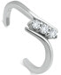 ფოტო #1 პროდუქტის Cubic Zirconia Three Stone Toe Ring, Created for Macy's