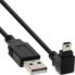 Фото #2 товара InLine USB Type A male / Mini-USB male 5 Pin down angled 90° black 0.5m
