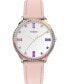 Women's Quartz Analog Premium Dress Leather Pink Watch 32mm