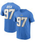 Фото #1 товара Men's Joey Bosa Powder Blue Los Angeles Chargers Name and Number T-shirt