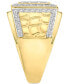 ფოტო #3 პროდუქტის Men's Diamond Cluster Nugget Ring (1-1/2 ct. t.w.) in 10k Gold