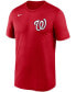 ფოტო #3 პროდუქტის Men's Red Washington Nationals Wordmark Legend T-shirt