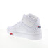 Фото #6 товара Fila V-10 Lux 1CM00881-125 Mens White Leather Lifestyle Sneakers Shoes