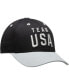 Big Boys Black and Gray Team USA Latitude Two-Tone Structured Adjustable Snapback Hat