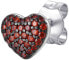 Фото #1 товара Одиночные серебряные серьги Сердце с цирконами Storie RZO048
