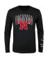 Фото #3 товара Preschool Boys and Girls Black, Scarlet Nebraska Huskers Fan Wave Short and Long Sleeve T-shirt Combo Pack