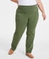 ფოტო #1 პროდუქტის Plus & Petite Plus Size Tummy Control Pull-On Slim-Leg Pants, Created for Macy's