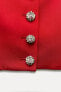 BUSTIER TOP WITH RHINESTONE BUTTONS