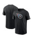 Men's Black Tennessee Titans Logo Essential T-shirt Черный, 2XL - фото #2