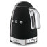 Фото #5 товара SMEG electric kettle KLF04BLEU (Black) - 1.7 L - 2400 W - Black - Plastic - Stainless steel - Adjustable thermostat - Water level indicator