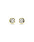 ფოტო #1 პროდუქტის Round Cut, White, Gold-Tone Imber Stud Earrings