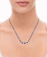 ფოტო #2 პროდუქტის Sapphire (8 ct. t.w.) & Diamond (1-1/2 ct. t.w.) All-Around Graduated 18" Collar Necklace in Sterling Silver