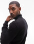 Topman roll neck jumper in black