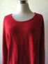 Karen Scott Women's Embellished Scoop Neck Sweater Red Cherry Size L