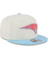 ფოტო #1 პროდუქტის Men's Cream, Light Blue New England Patriots Two-Tone Color Pack 9FIFTY Snapback Hat