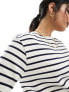 & Other Stories long sleeve top in navy and cream stripes