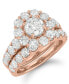 ფოტო #2 პროდუქტის Certified Diamond Bridal Set (4 ct. t.w.) in 18k White, Yellow or Rose Gold