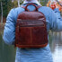 Фото #7 товара Мужской повседневный городской рюкзак кожаный коричневый Jack Georges Voyager Small Backpack 7835 (Honey)