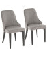 Nueva Chair in Metal and Fabric Set of 2