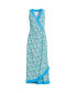 Women's Light Weight Cotton Modal Sleeveless Surplice Maxi Dress