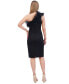 Women's Asymmetric-Neck Ruffled Sleeveless Dress