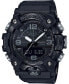 ფოტო #1 პროდუქტის Men's Analog-Digital Mudmaster Black Resin Strap Watch 53mm