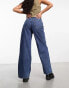 Фото #3 товара ASOS DESIGN wide leg dad jean in dark blue