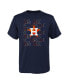 ფოტო #1 პროდუქტის Big Boys and Girls Navy Houston Astros Letterman T-shirt
