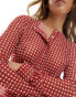 Фото #8 товара ASOS DESIGN mesh cardigan in red gingham