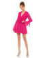 Women's Ieena Pleated Bell Sleeve Chiffon Mini Dress