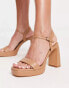 Фото #6 товара Stradivarius heeled platform sandal in tan