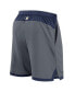 Men's Gray Milwaukee Brewers Authentic Collection Flex Vent Performance Shorts Серый, Темно-Синий, M - фото #2