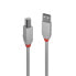 Фото #1 товара Lindy 1m USB 2.0 Type A to B Cable - Anthra Line - grey - 1 m - USB A - USB B - USB 2.0 - 480 Mbit/s - Grey