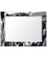 Фото #3 товара 'Ebony' Rectangular On Free Floating Printed Tempered Art Glass Beveled Mirror, 40" x 30"
