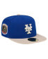 Фото #1 товара Men's Royal New York Mets Canvas A-Frame 59FIFTY Fitted Hat