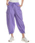 Stateside Structured Poplin Drawstring Cargo Pant Women's Purple S