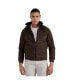 Фото #1 товара Men's Brown Zip-Front Jacket With Fleece Detail
